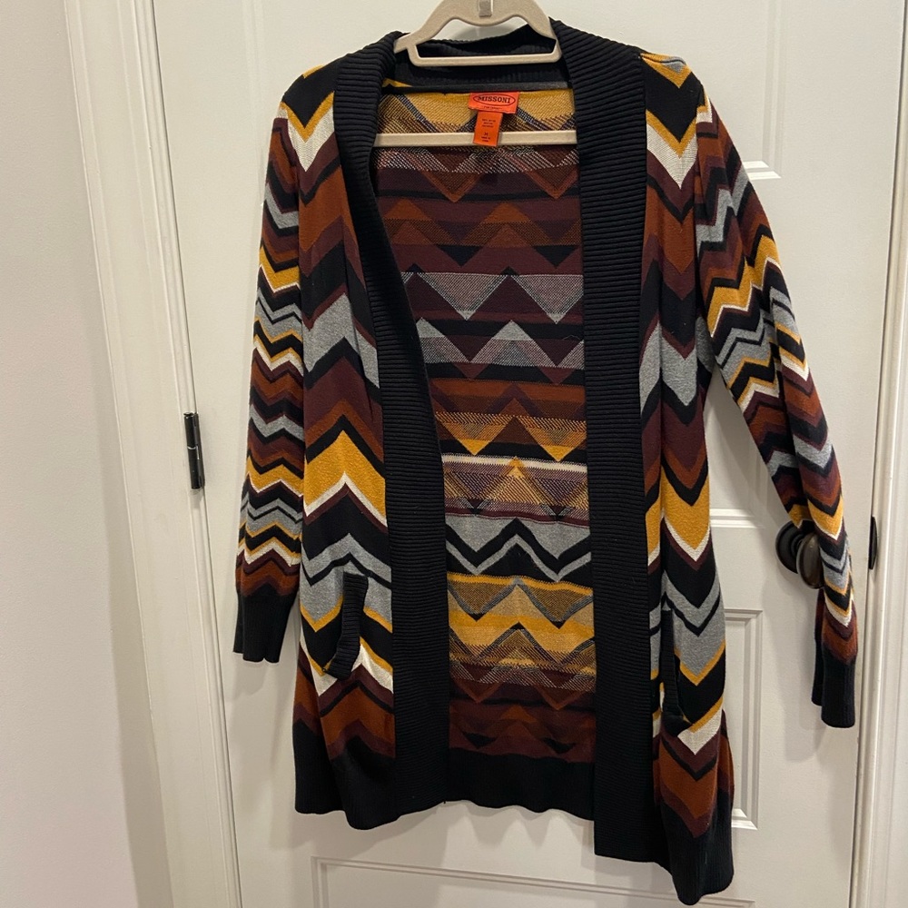 Missoni for Target zigzag heavy cardigan with pockets